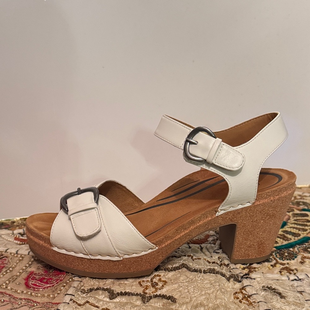 Aetrex White Platform Sandals Size 10US/ 41 - Picture 5 of 15